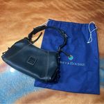 Dooney & Bourke  Mini East West Slouch Black Leather Bag Silver Accents Photo 0