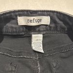 Refuge Women size 2 black jeans with raw hem stretchy fabric skinny fit Photo 4