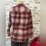 Old Navy  Burgundy and Pink Plaid Shirt 100% Cotton Photo 3