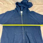 J.Crew Women's Full Zip Hoodie Jacket Medium Navy Blue Striped Photo 3