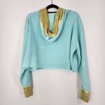 Wild Fable  Blue and Gold Tie-Dye Cropped Hoodie Sweatshirt Size XL Tie-Dye Top Photo 4