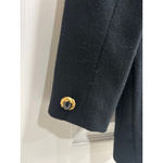Leslie Fay Women's  Vintage Black Merino Wool Blazer with Single Button Size 12 Photo 3