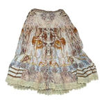 Sundance print lace trim victorian style skirt size small Photo 0