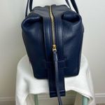 Tory Burch Blue Perry Balloon Stripe Satchel Leather Bag NEW Multicolor Photo 3