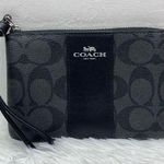 Coach Black Coat Canvas Signature Wristlet Photo 0