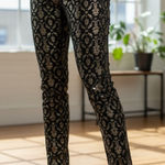 Tinseltown Brocade Skinny Jeans Gold Foil Size 7 Photo 0