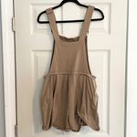 Shosho Overalls Romper Shorts Drawstring Pockets Casual Comfy Beige L Prairie Tan Size L Photo 6