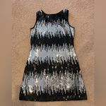 PINK COLLECTION Sequin Sparkle Mini Black Party Dress Size M Photo 6