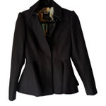 Ted Baker  London Peplum Jacket Wool Blend Coat‎ 1 Black Coquette Dark Academia Photo 0