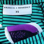 Francis + Benedict • pleated skirt African wax print cotton birds green purple Size XS Photo 2