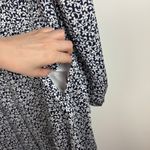 NWT Boden Pleated Skirt Midi Shirt Dress Size 8P Navy Flower Stem Office Preppy Blue Photo 5