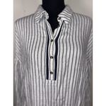 Anthropologie Lilka  striped tunic shirt dress Medium Pockets Oversized Photo 1