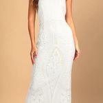 Lulus White Sequin Maxi Dress Photo 0