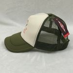 Jacks Surfboards Pray For Surf Embroidered Olive Green White Surfer Trucker Mesh SnapBack Hat Cap Photo 2