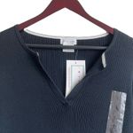 Pierre Cardin Women Sweater L Black Ribbed 3/4 Sleeve Cotton Knit Workwear Cozy Photo 8