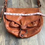 Frye  Cognac Leather Crossbody Saddle Bag Braided Boho Chic Western Inspired Photo 13