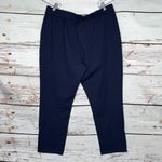 Christopher & Banks NWT Size XL Navy Blue Pull On Zipper Ankle Knit Pants Photo 2