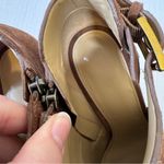 Michael Kors Brown Suede Leather Stacked Wood Heel Ankle Boots Womens 8.5 Fall Photo 3