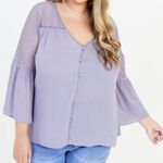 Altar'd State Arula Lilac Bell-Sleeve Top Photo 0