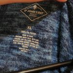 st. john's bay  Blue V-Neck Pullover Classic Long Sleeve T-Shirt Casual Size XL Photo 2