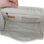 Claudia Firenze Embossed Croc Handbag Italian Leather White Photo 2