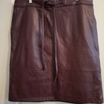 Liz Claiborne Sz 16 Elegant Brown Leather Skirt NWOT Photo 2