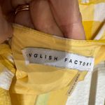 English Factory  Yellow Textured Gingham Tiered Baby Doll Maxi Dress Sz M Photo 5