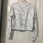 Love Tribe Friends The TV Show  Logo Cropped White Long Sleeve Sweatshirt Medium Photo 2