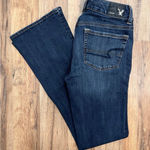 American Eagle 360 Super Stretch Bootcut Jeans Dark Wash Women's Size 0 Short Blue Photo 0