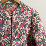 Handmade Floral Quilted jacket reversible long sleeve mixed patterns patchwork buttons Photo 2