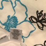 Ann Taylor White, Blue & Black Floral Print Skirt Photo 8