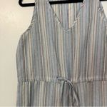 Drew Anthropologie  Striped Sleeveless Linen Jumpsuit Womens Medium Photo 2