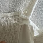 Others Follow  White Textured Neutral Dress Smocked Back Adjustable Straps Small Photo 5