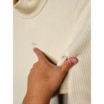 We Wore What  Women's Ivory White Middle Cutout Mock Neck Sweater Dress Size Small Photo 6