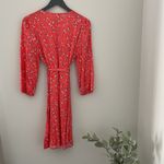 NWT GAP FACTORY BELTED DRESS Size 8 Coral‎ Floral print. Rayon Long Sleeve Pink Photo 4