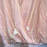 Lou & grey Loft Lou Grey Shirt Womens Large Pink Faux Wrap Crop Top Blouse Boho Casual Photo 2