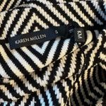 Karen Millen Chevron Pattern Knit Midi Pencil Skirt Black White sz Small Bodycon Photo 11