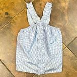 New! NWT Waverly Grey Liberant Anthropologie Chambray Ruffle Pin Dot Berlin Blou Blue Photo 5