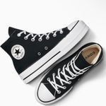Converse  Chuck Taylor All Star Lift High Tops Womens Size 7 Black Platform Photo 8
