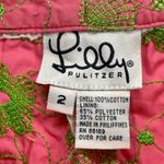 Lilly Pulitzer Vintage Womens Pink Green Floral Embroidered Cotton Pants Size 2 Photo 5