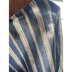 Free People Azalea Stripe Top Size Small Oversized Boho Blue & White Photo 9