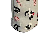 Y2K Vintage Lulu Guinness London Siamese Cat Gray Structured Tote Bag Photo 5