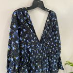 ASOS NWT  | Shirred Waist Romper in Blue Ditsy Floral Print Photo 3