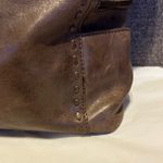 Nino Bossi Genuine Brushed Leather Shoulder Bag Handbag Satchel Brown Bohemian Photo 1