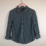 Paige Women's  Black & White Buffalo Check Flannel Button Down Top Size Small Photo 0