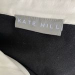 Kate Hill  Black V-Neck Silk Blend Knit Sweater Shirt size M Photo 3