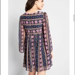 Modcloth  Blue&Purple Floral Sweet Sixties Retro Babydoll Dress Sz.0 Photo 4