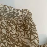 Chico's CHICO’S Beaded Neckline Sheer Blouse Womens Medium Turquiose Boho Print Earthy Photo 9