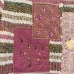 PER UNA BRAND MULTICOLORED 3 BUTTON CARDIGAN SWEATER PINK CREME OLIVE PTP 18/19” Size M Photo 2