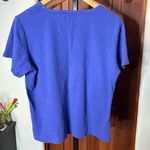 Coldwater Creek  Boxy Crew Blue Top Size Large Photo 4